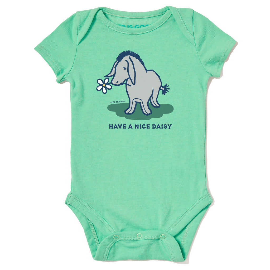 Baby E Have a Nice Daisy Short Sleeve Crusher Baby Bodysuit