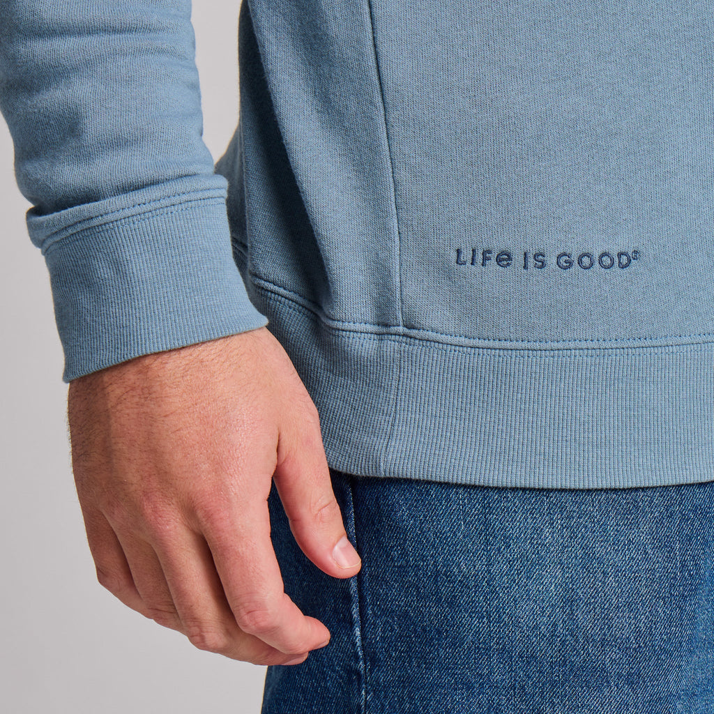 Men's Solid French Terry Quarter Zip