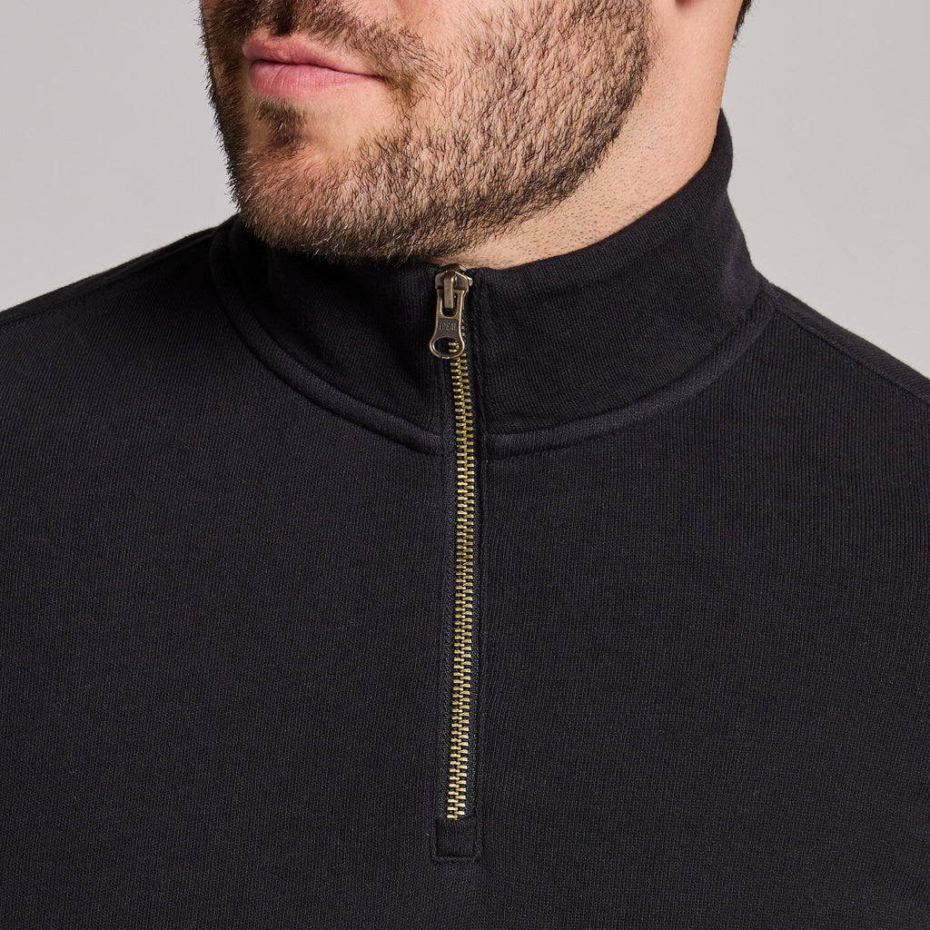Men's Solid French Terry Quarter Zip