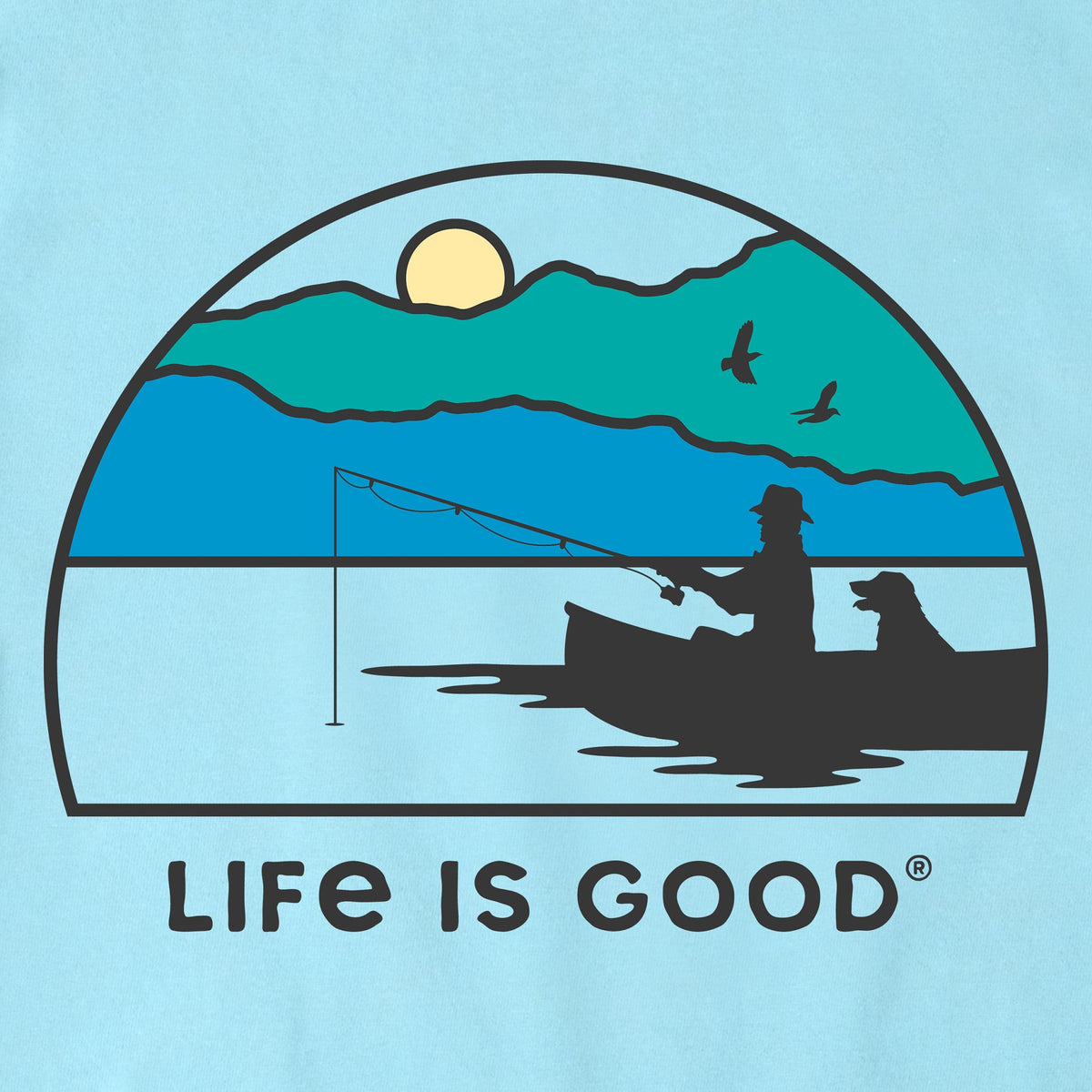 Men's Fishing Sunset Short Sleeve Crusher Tee product image 2