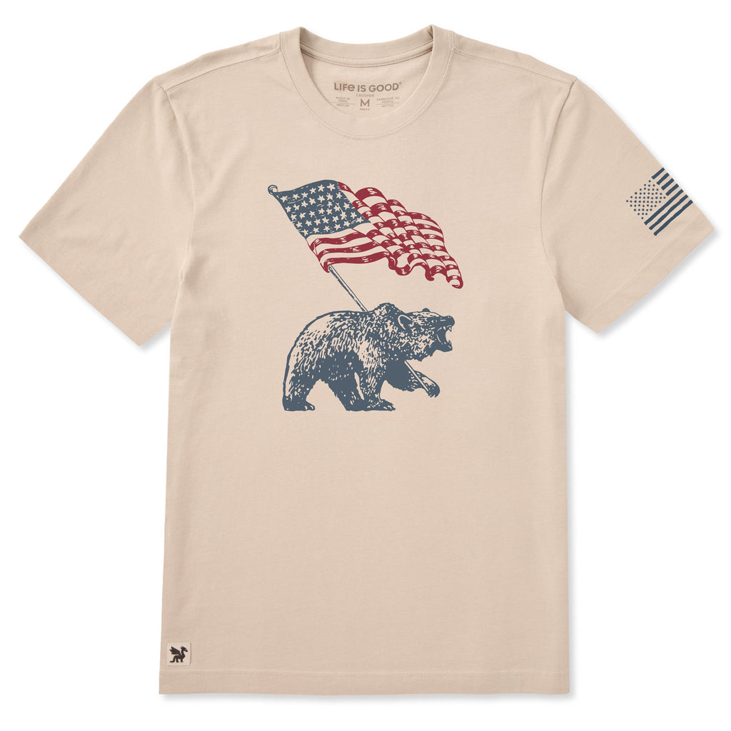 Men's American Bear Flag Short Sleeve Crusher Tee product image 1