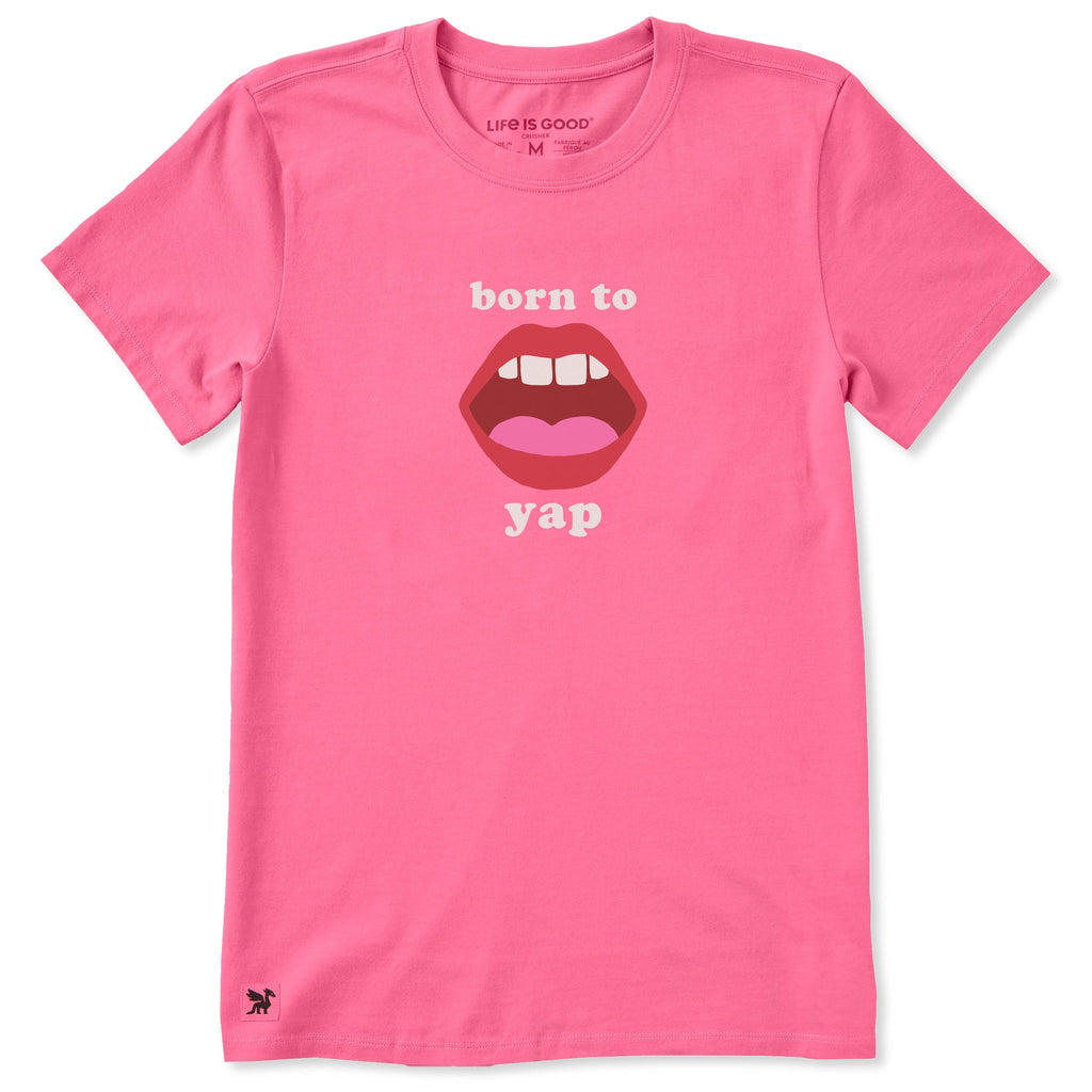 Women's Born To Yap Mouth Short Sleeve Crusher Tee product image 1