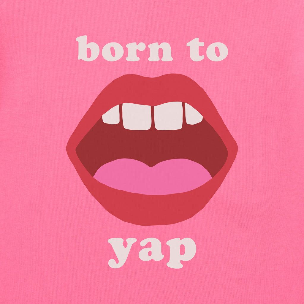 Women's Born To Yap Mouth Short Sleeve Crusher Tee product image 2