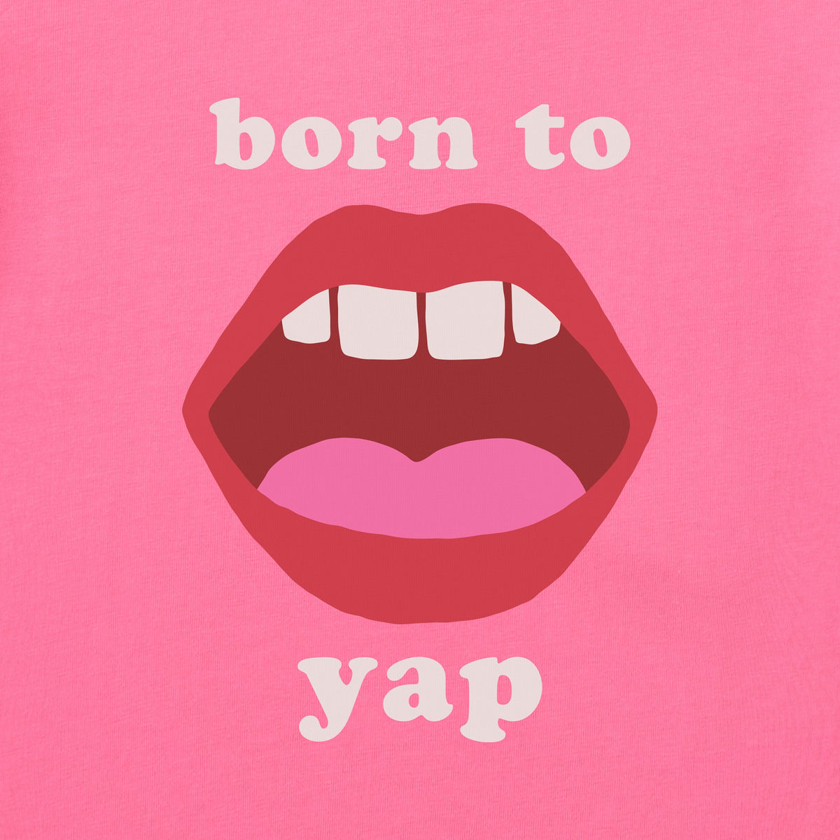 Women's Born To Yap Mouth Short Sleeve Crusher Tee product image 2