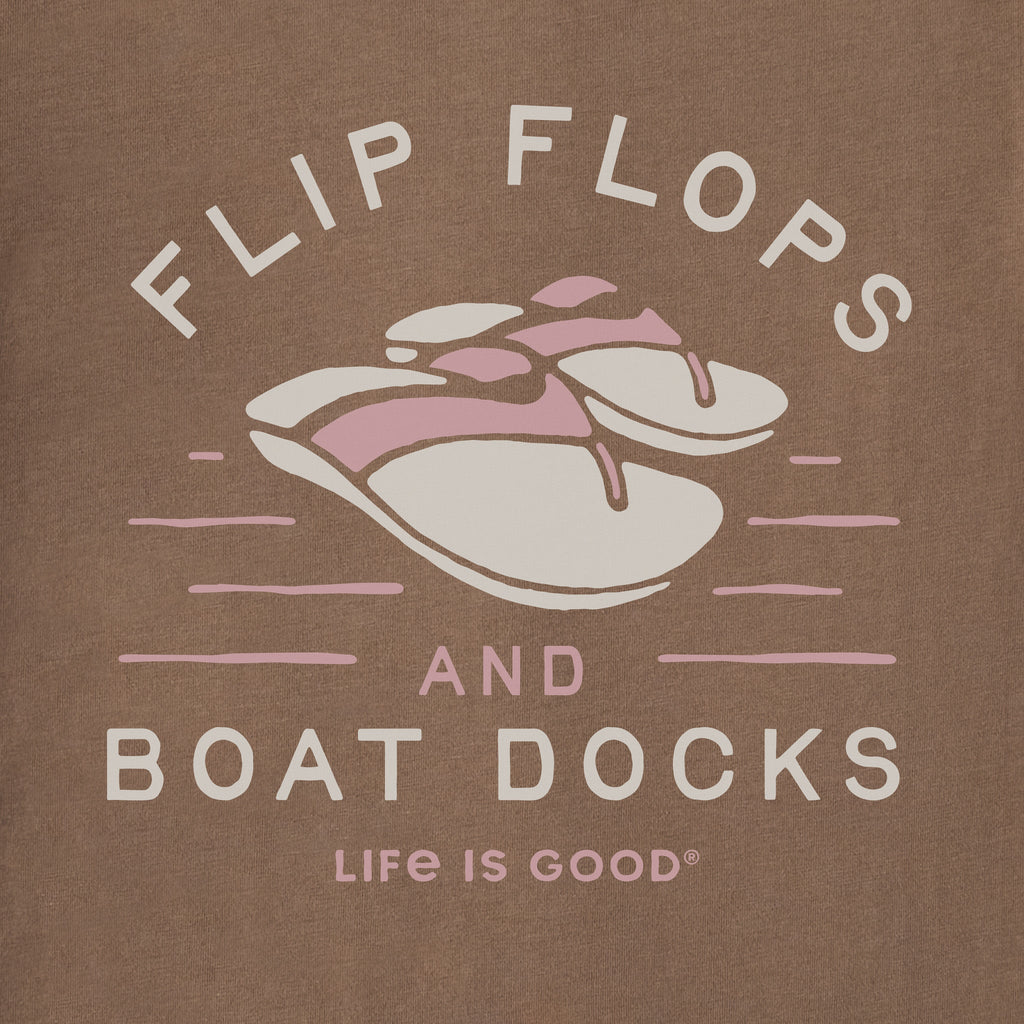 Women's Flip Flops & Boat Docks LIG Short Sleeve Crusher Vee