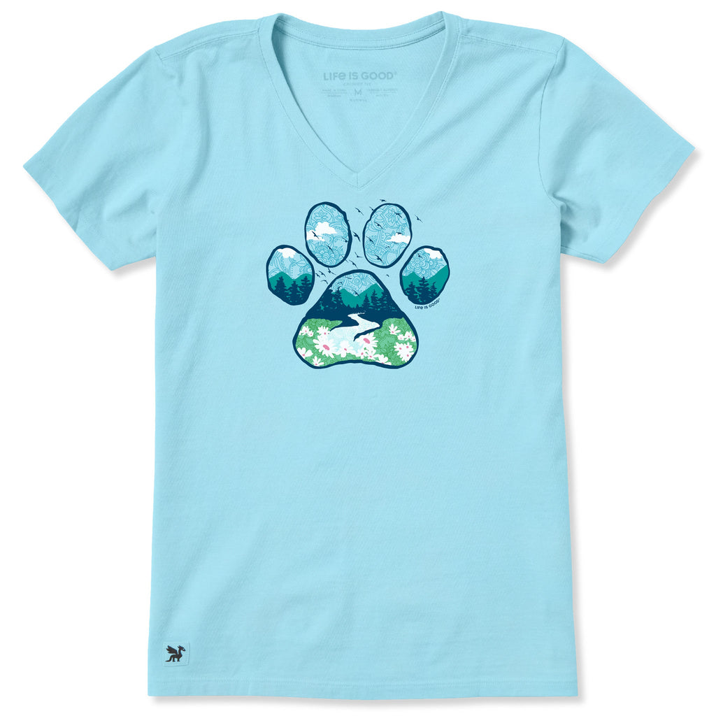 Women's Paw Print Mountain Stream Short Sleeve Crusher-LITE product image 1