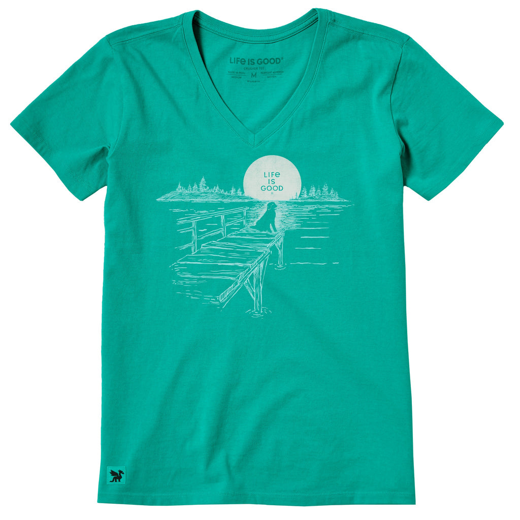 Women's Dock Dog Landscape Sunset Short Sleeve Crusher-LITE product image 1