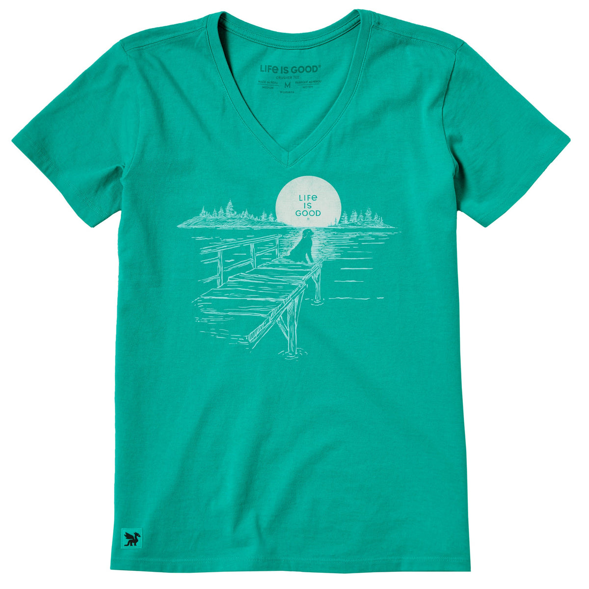 Women's Dock Dog Landscape Sunset Short Sleeve Crusher-LITE product image 1