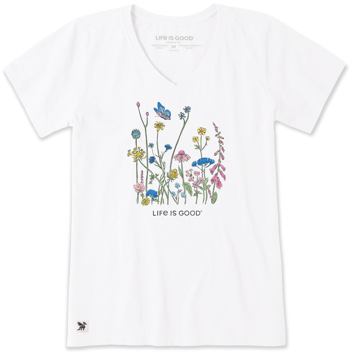 Women's Butterfly Flower Power Short Sleeve Crusher-LITE Vee product image 1