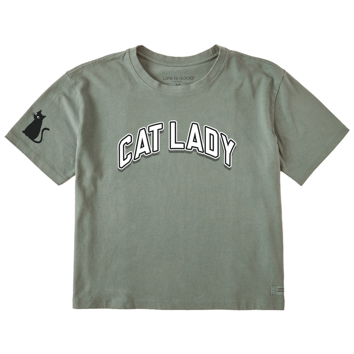 Women's Cat Lady Arch Short Sleeve Crusher Boxy Tee product image 1