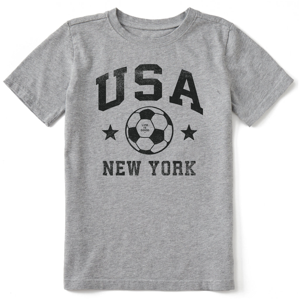 Kids USA Soccer New York Short Sleeve Crusher Tee