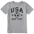Kids USA Soccer New York Short Sleeve Crusher Tee