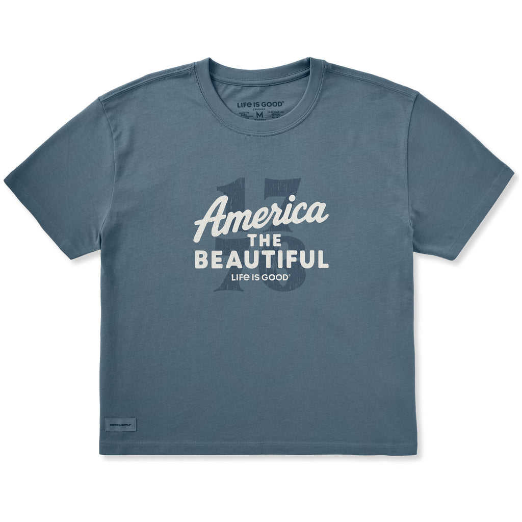 Women's America the Beautiful 1776 Short Sleeve Crusher Boxy Tee