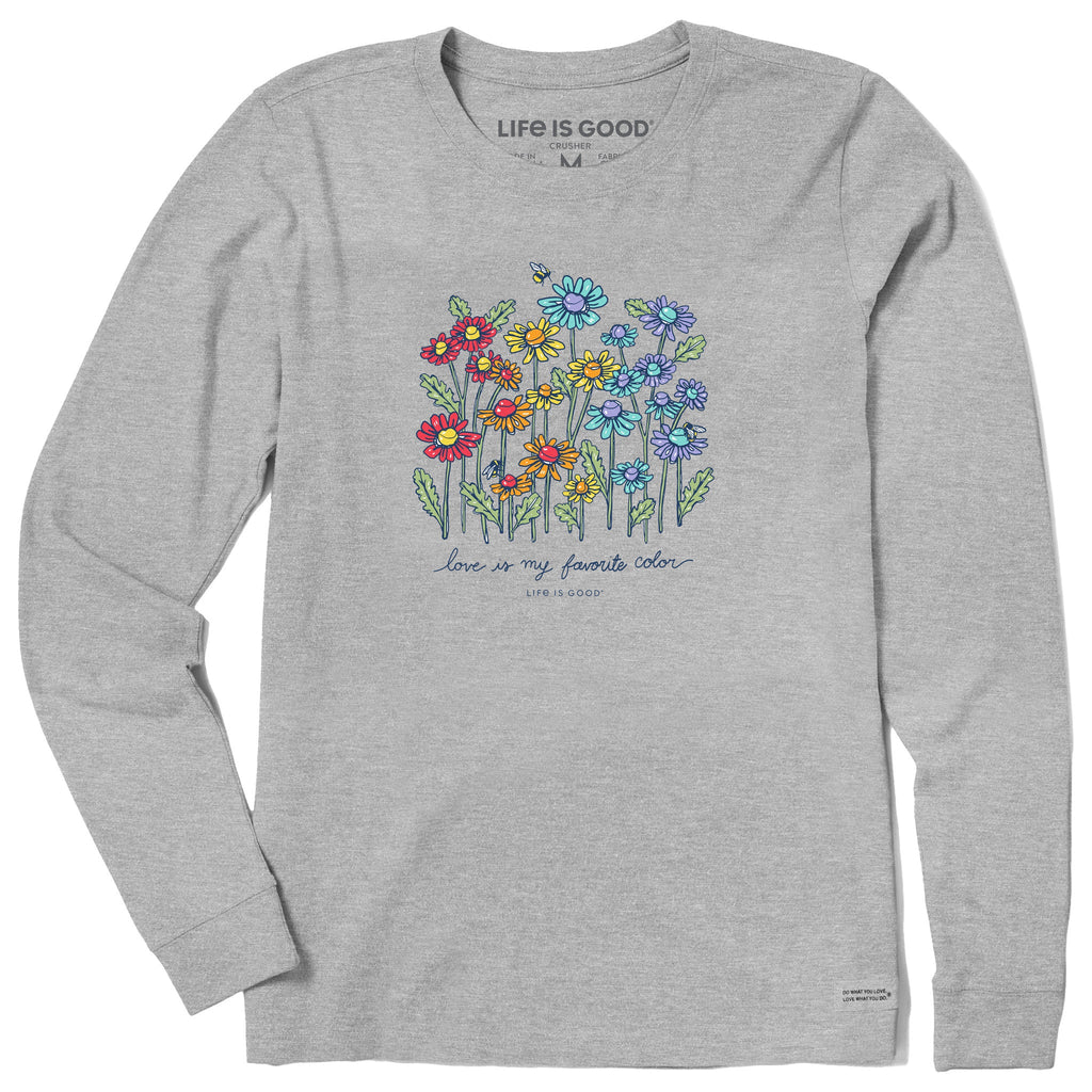 Women's Love Daisy Bee Long Sleeve Crusher-LITE Tee product image 1