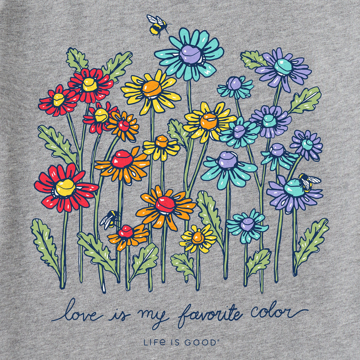 Women's Love Daisy Bee Long Sleeve Crusher-LITE Tee product image 2