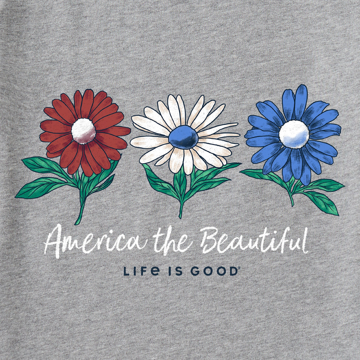 Women's America the Beautiful Daisies Long Sleeve product image 2