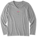 Women's Gerbera Flower Jar Long Sleeve Crusher-LITE Vee product image 1