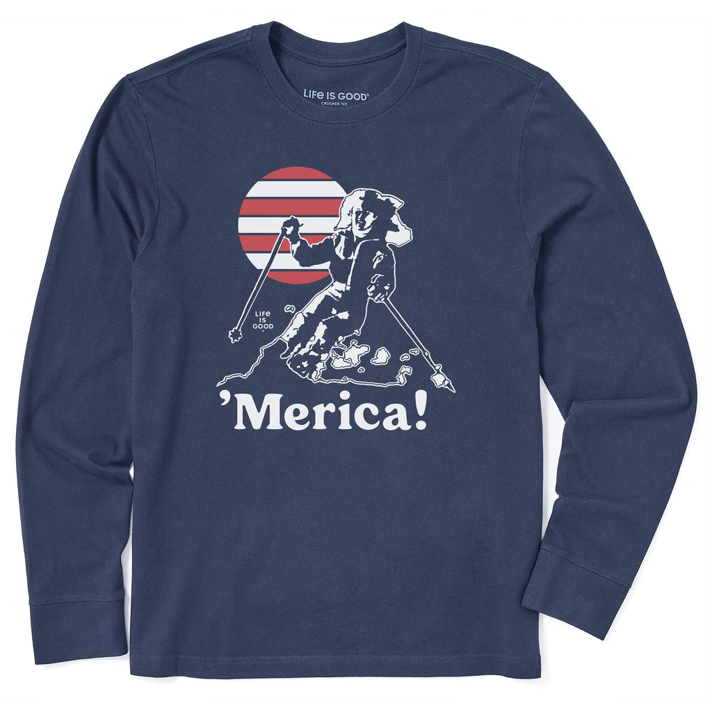 Men's 'Merica Skier Long Sleeve Crusher Tee product image 1