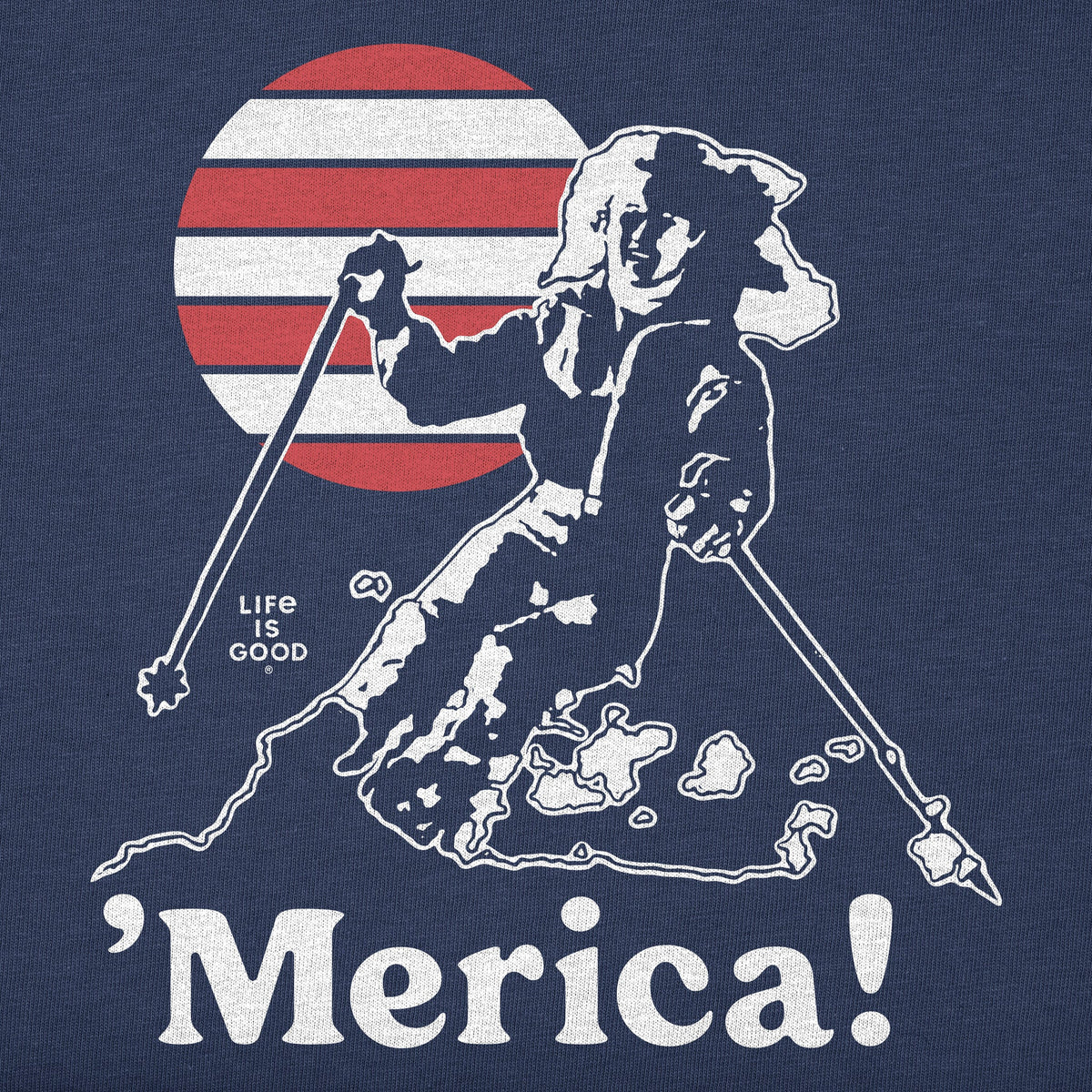 Men's 'Merica Skier Long Sleeve Crusher Tee product image 2