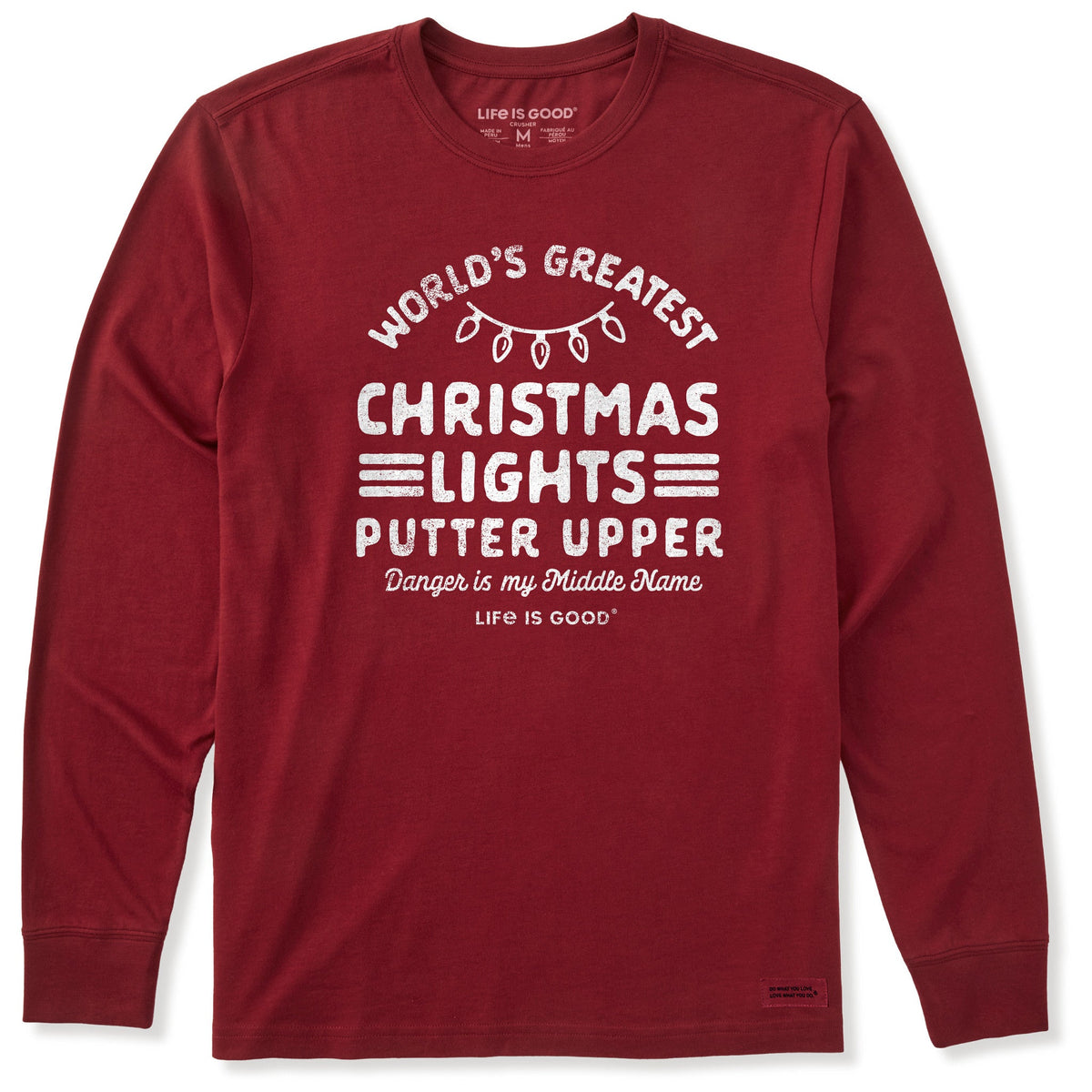 Men's Christmas Lights Putter Upper Long Sleeve Crusher Tee product image 1