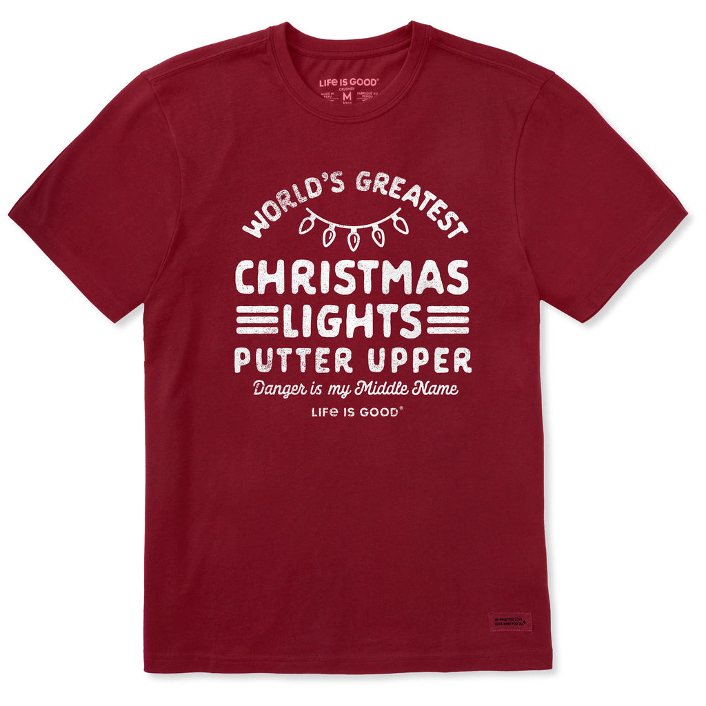 Men's Christmas Lights Putter Upper Short Sleeve Crusher Tee product image 1