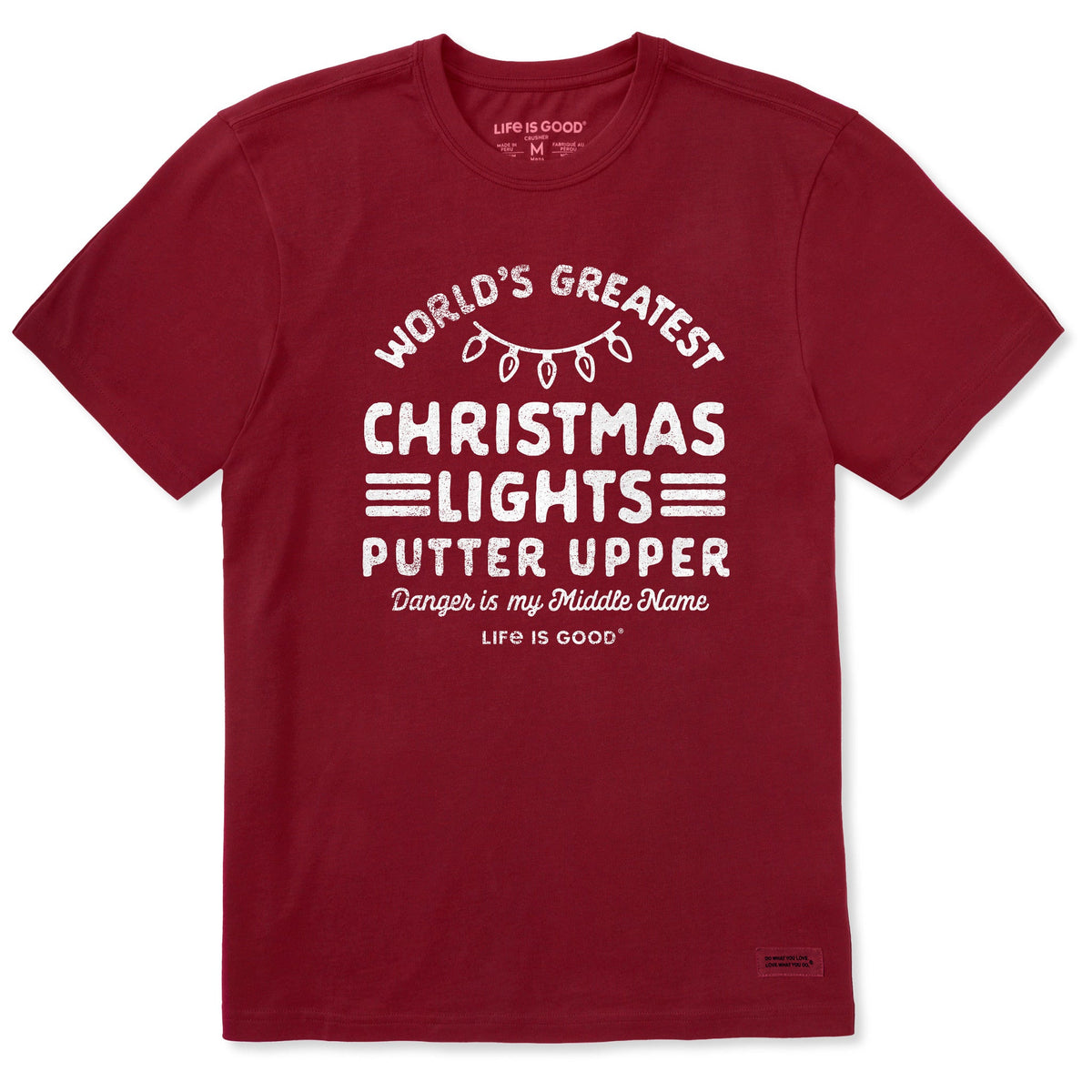 Men's Christmas Lights Putter Upper Short Sleeve Crusher Tee product image 1