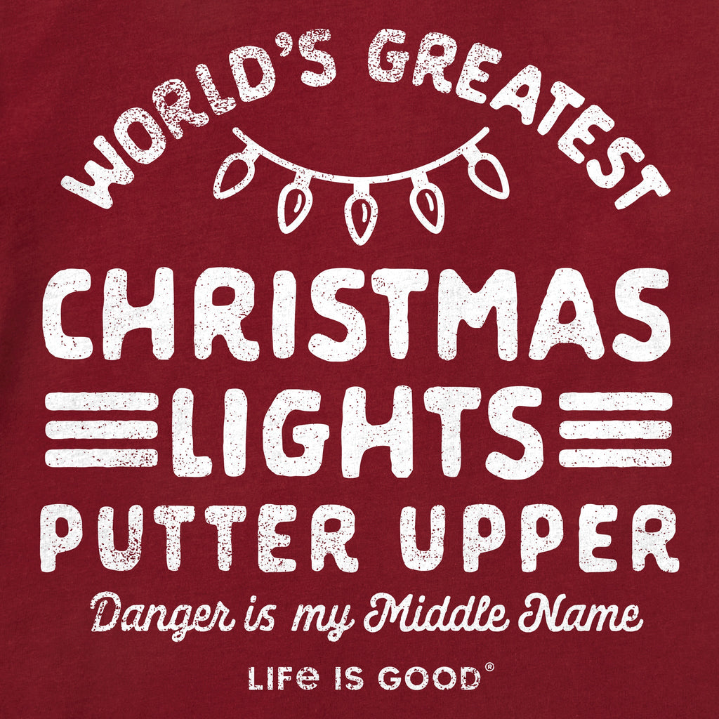 Men's Christmas Lights Putter Upper Short Sleeve Crusher Tee product image 2
