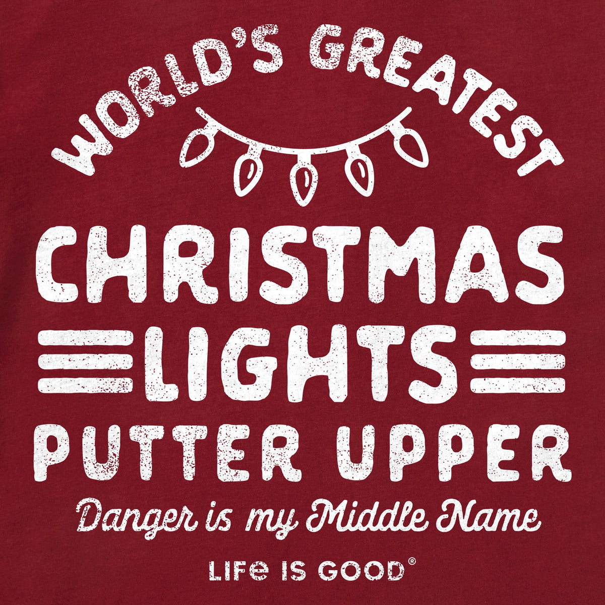 Men's Christmas Lights Putter Upper Short Sleeve Crusher Tee product image 2