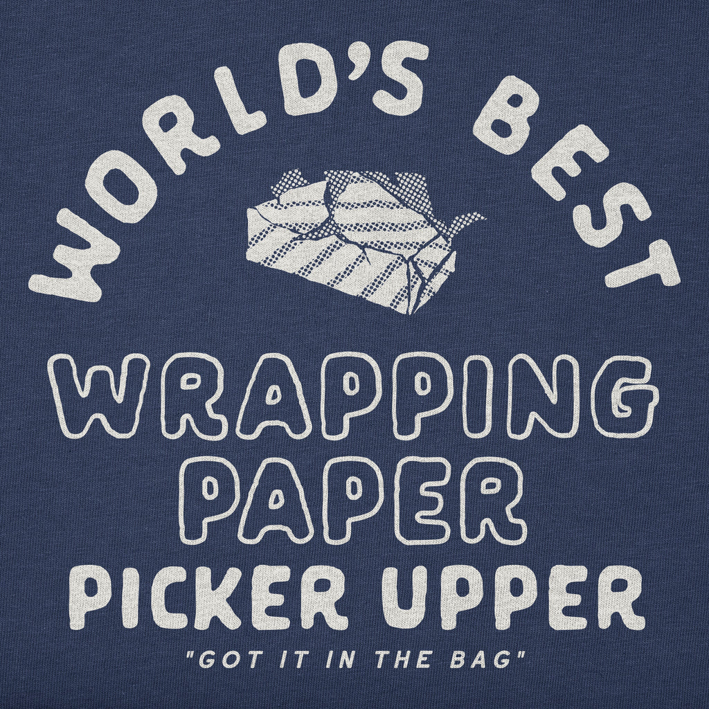 Men's World's Best Wrapping Paper Picker Upper Short Sleeve Crusher Tee