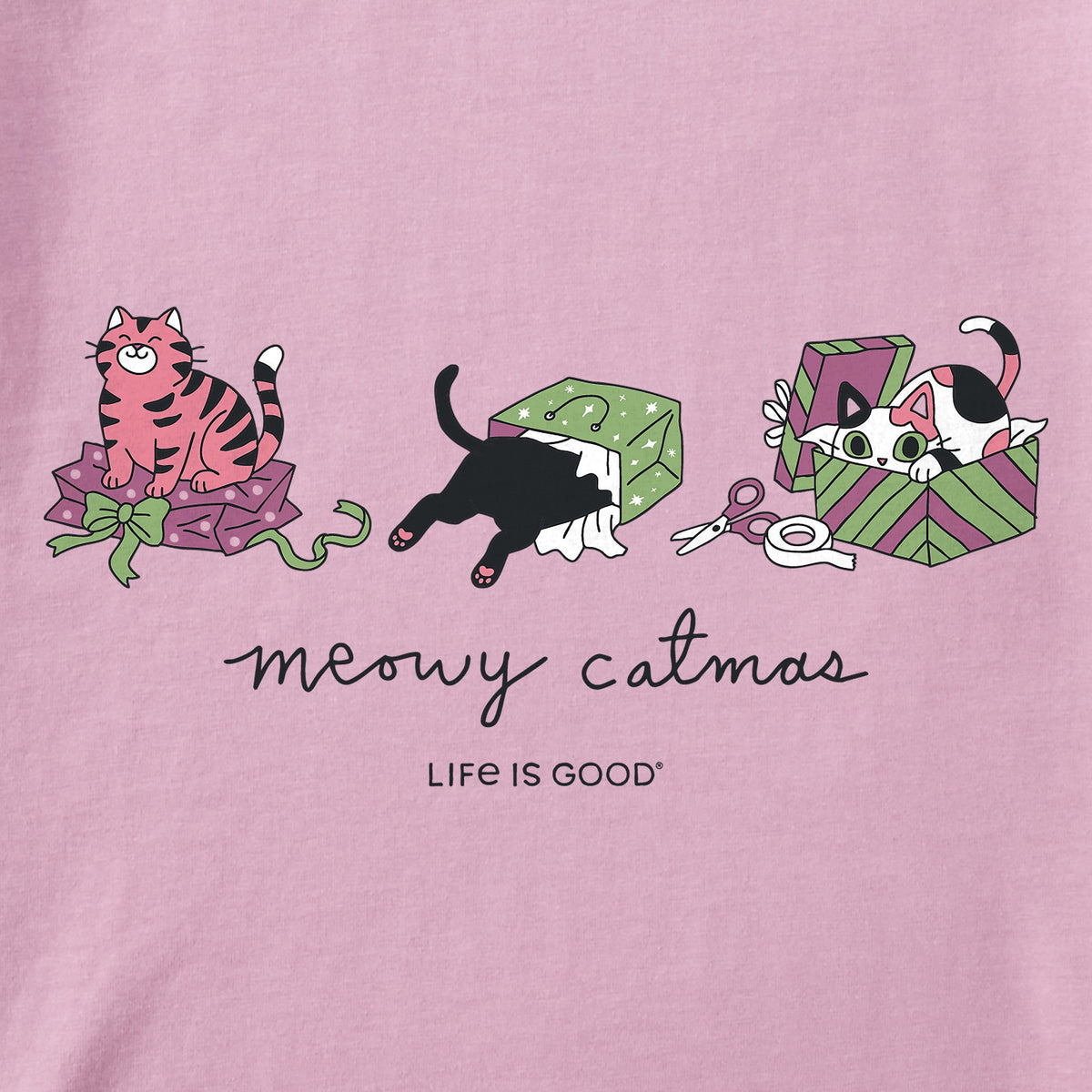 Toddler Meowy Catmas Presents Trio Short Sleeve Crusher Tee product image 4