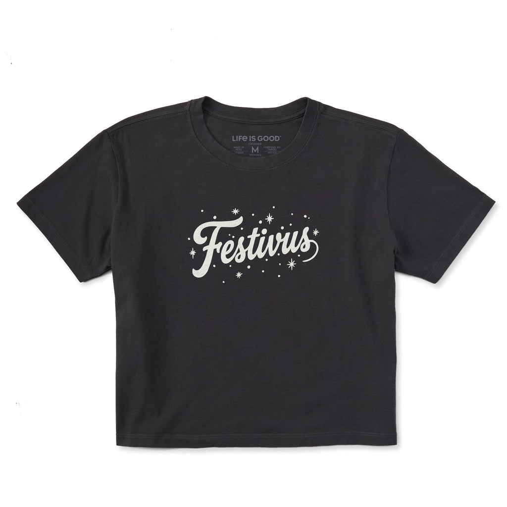 Women's Festivus Script Short Sleeve Crusher Boxy Tee product image 1