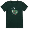 Women's Christmas Doodle Cat Short Sleeve Crusher Tee product image 1