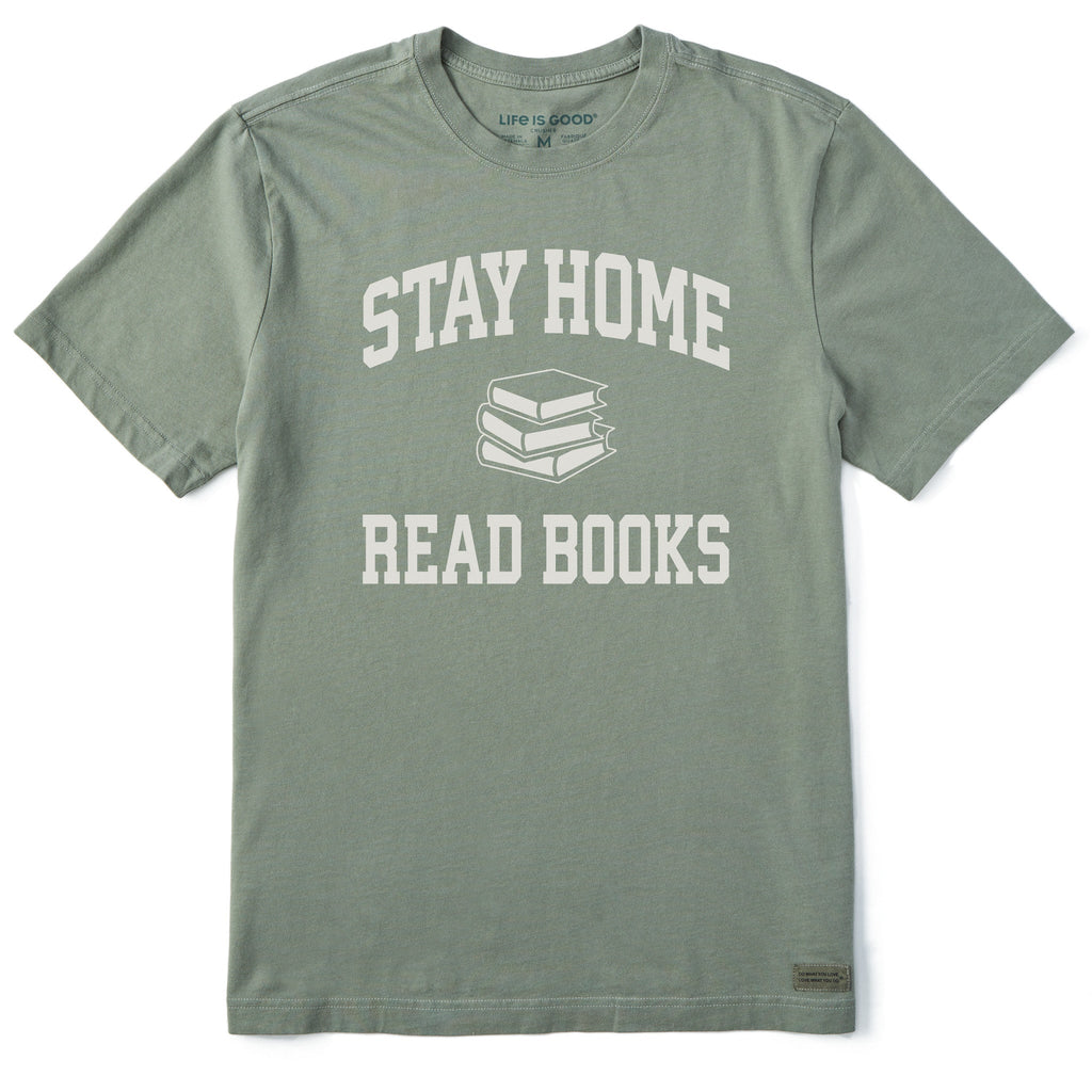 Men's Stay Home Read More Books Arch Short Sleeve Crusher product image 1