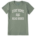 Women's Stay Home Read More Books Arch Short Sleeve Crusher product image 1