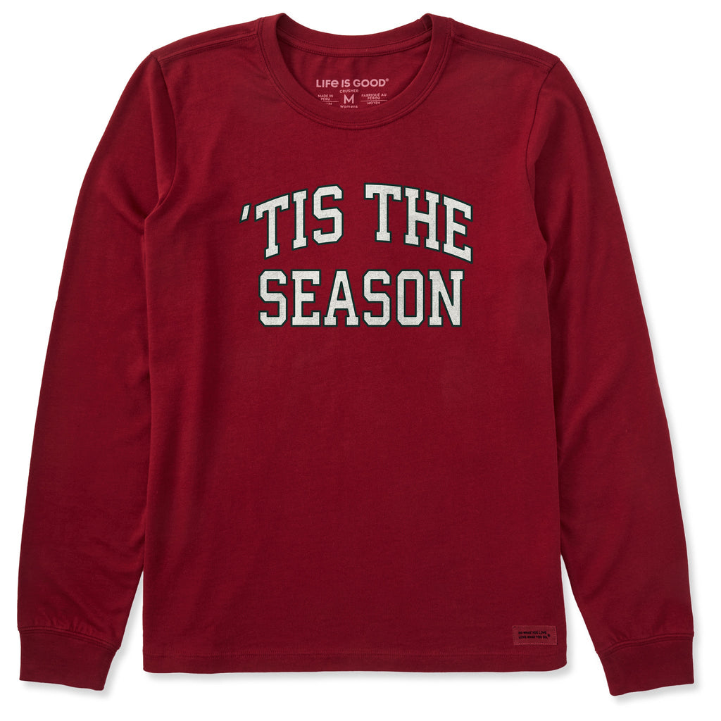 Women's Tis the Season Outline Arch Long Sleeve Crusher Tee product image 1