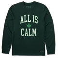 Men's All is Calm Weed Arch Long Sleeve Crusher Tee product image 1