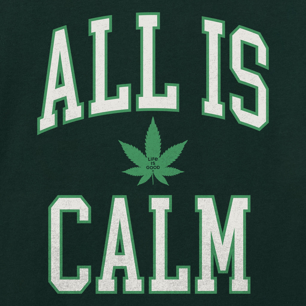 Men's All is Calm Weed Arch Long Sleeve Crusher Tee product image 2