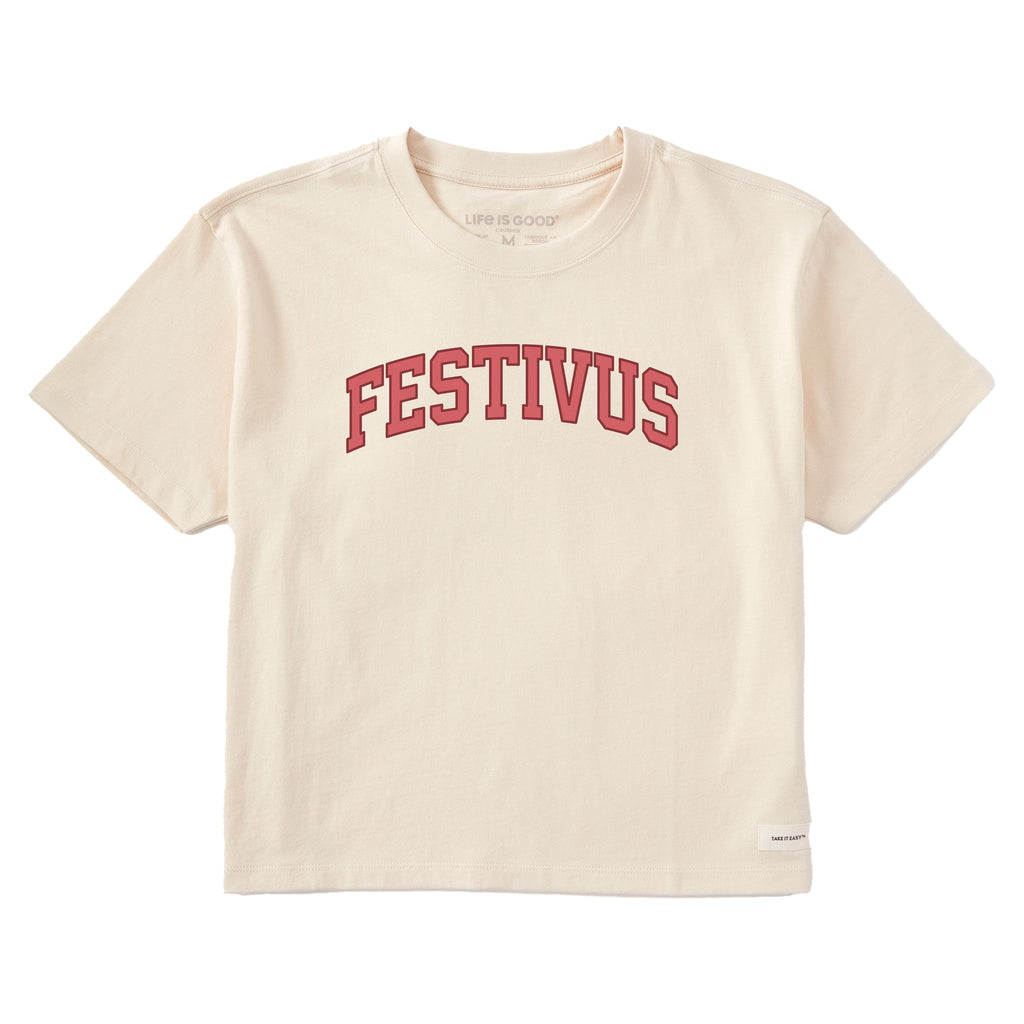 Women's Festivus Outline Arch Short Sleeve Crusher Boxy Tee product image 1