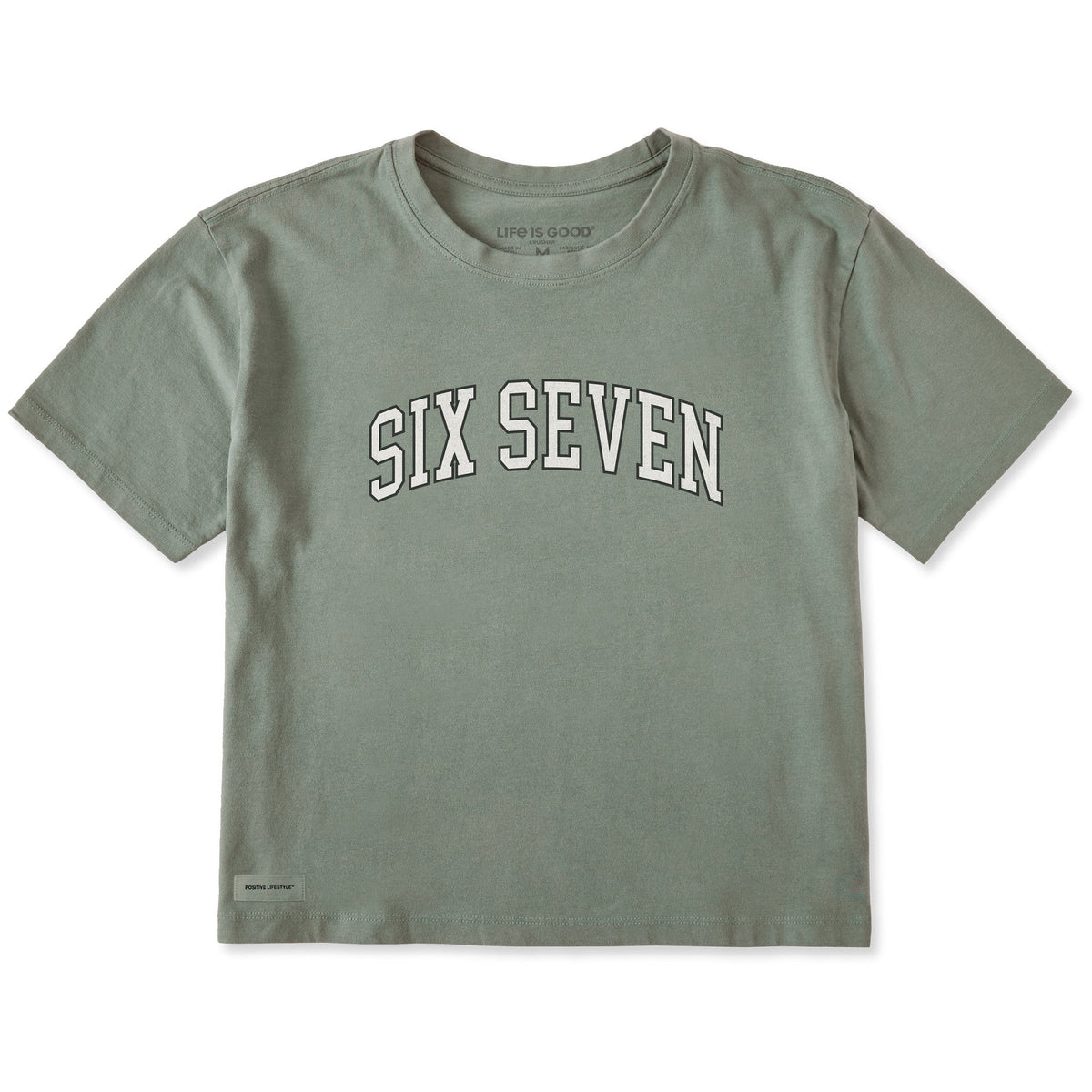 Women's Six Seven Outline Arch Short Sleeve Crusher Boxy Tee product image 1
