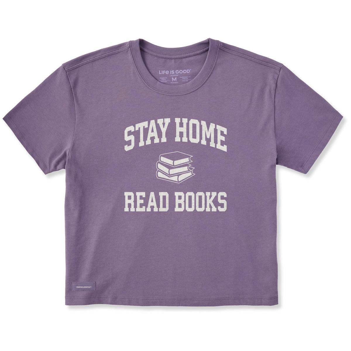 Women's Stay Home Read More Books Arch Short Sleeve Crusher product image 1