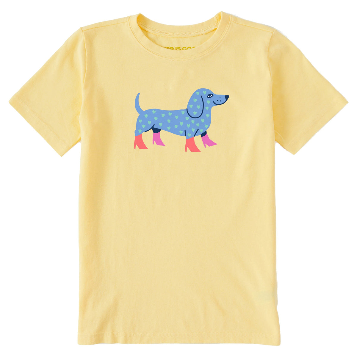 Kids Dachshund with Boots Short Sleeve Crusher Tee product image 1