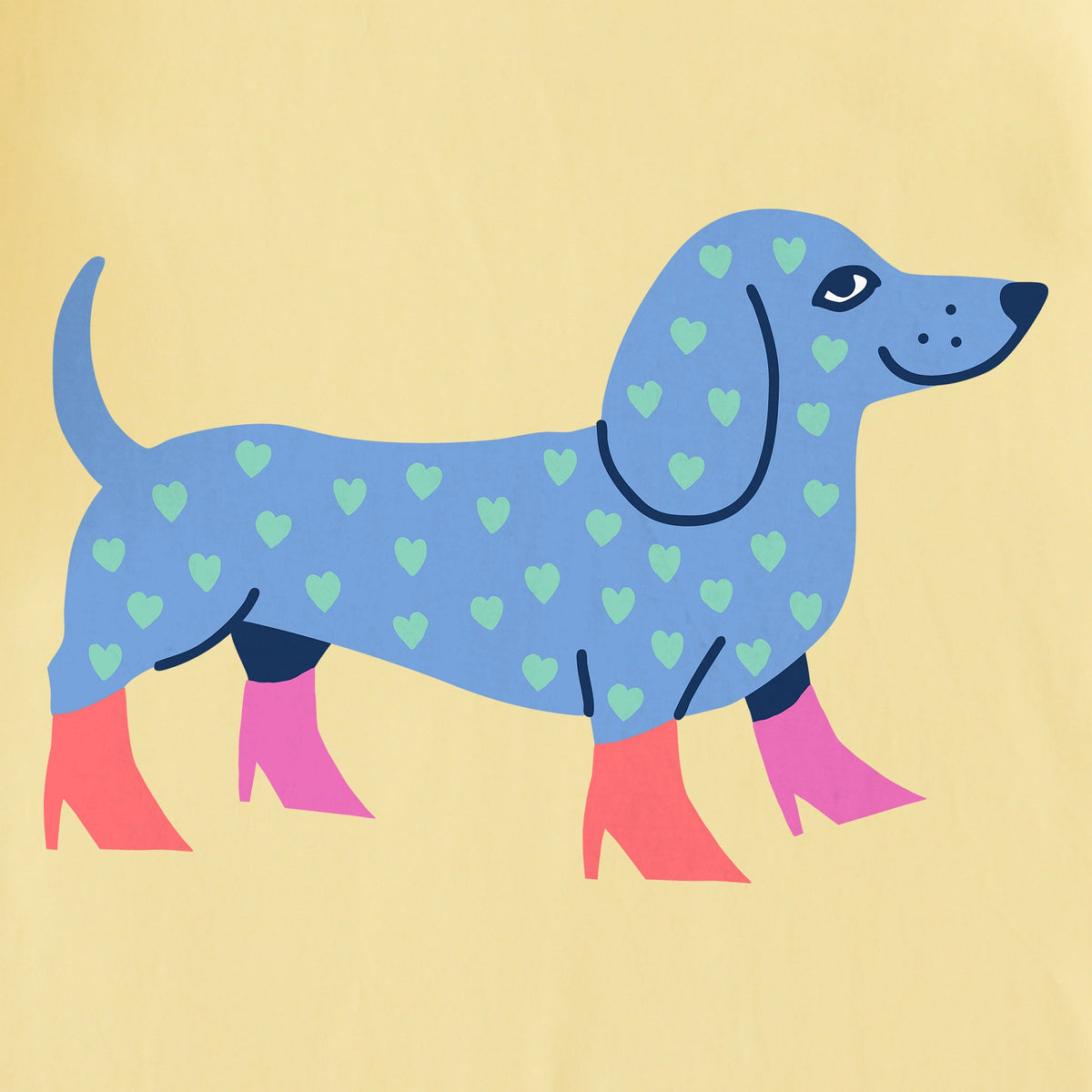 Kids Dachshund with Boots Short Sleeve Crusher Tee product image 2