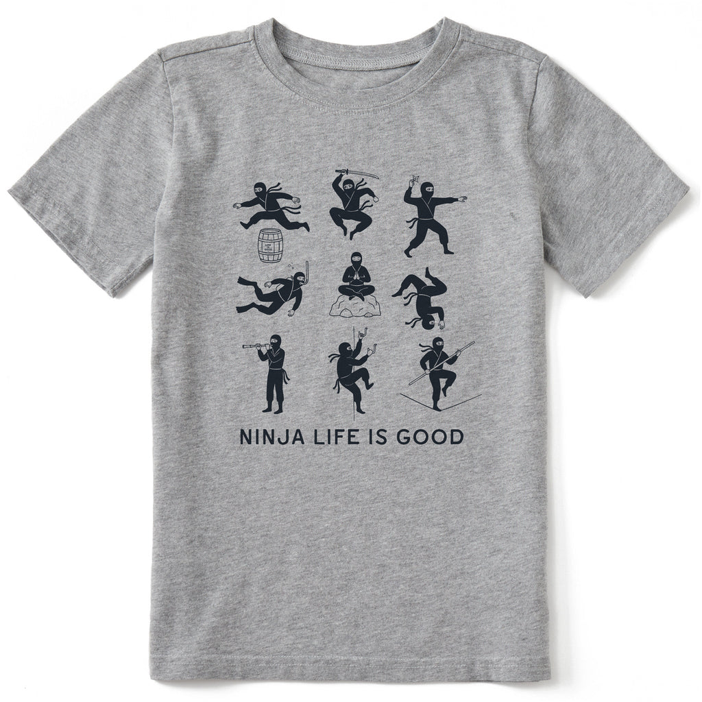 Kids Ninja Life is Good Short Sleeve Crusher Tee product image 1