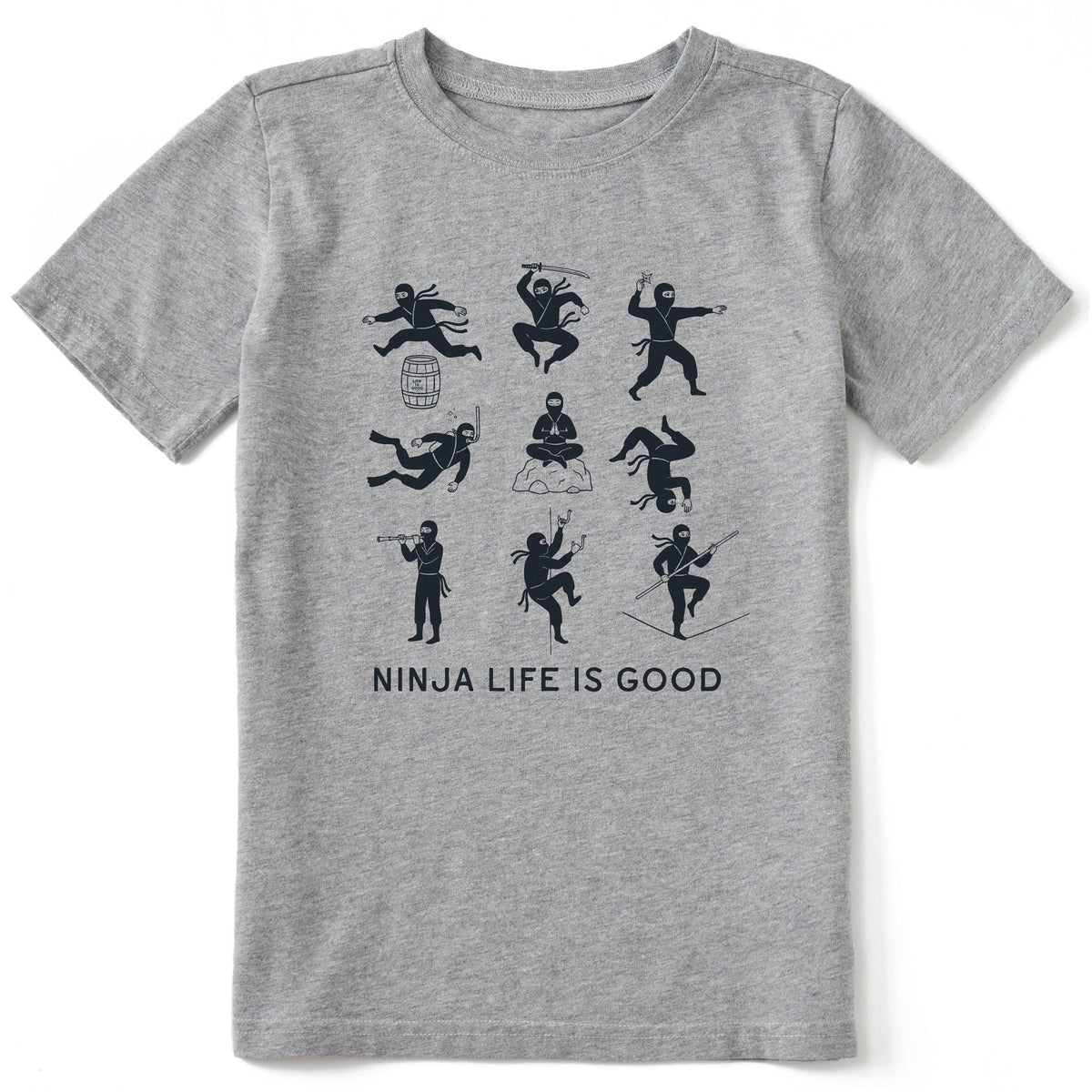 Kids Ninja Life is Good Short Sleeve Crusher Tee product image 1