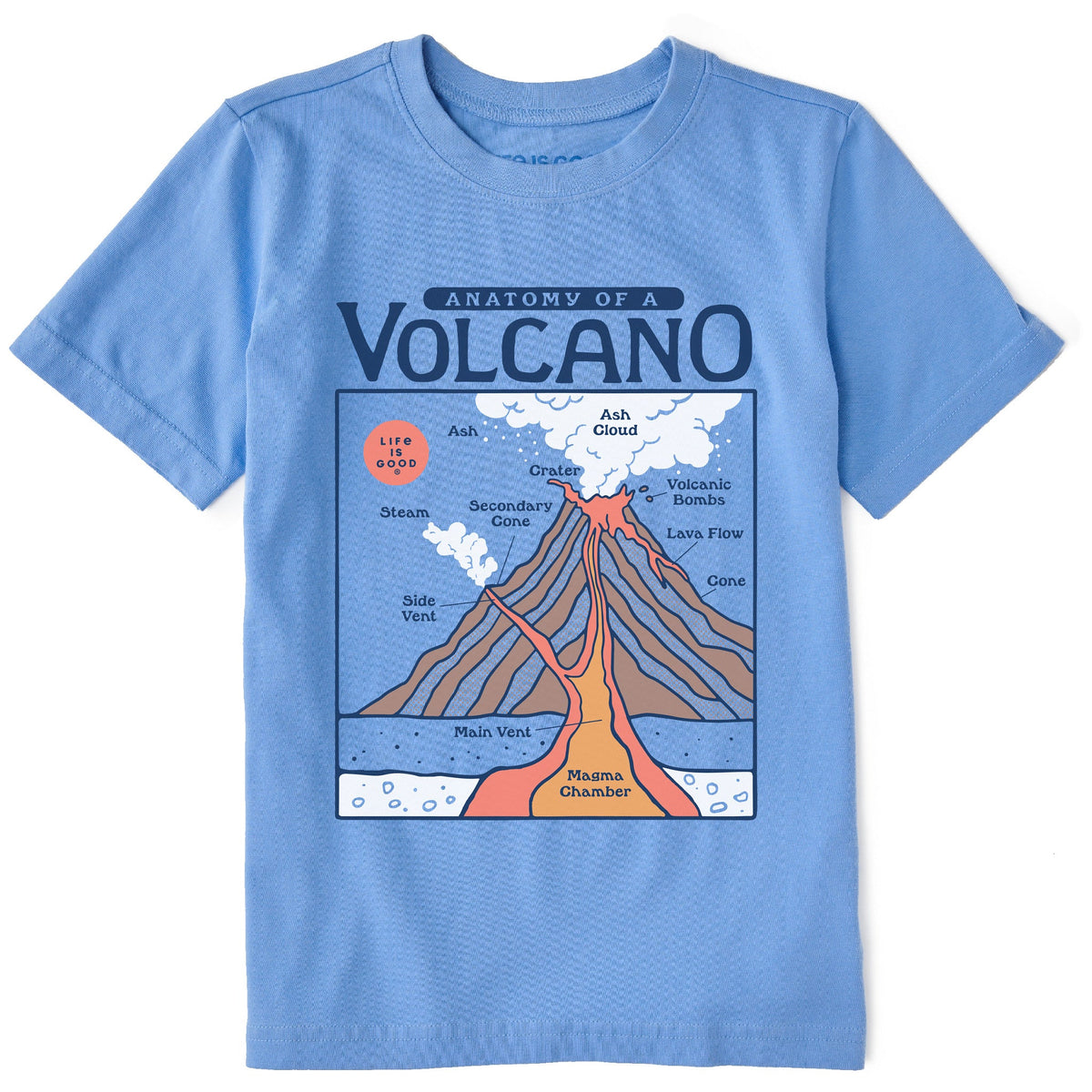 Kids Anatomy of a Volcano Short Sleeve Crusher Tee product image 1