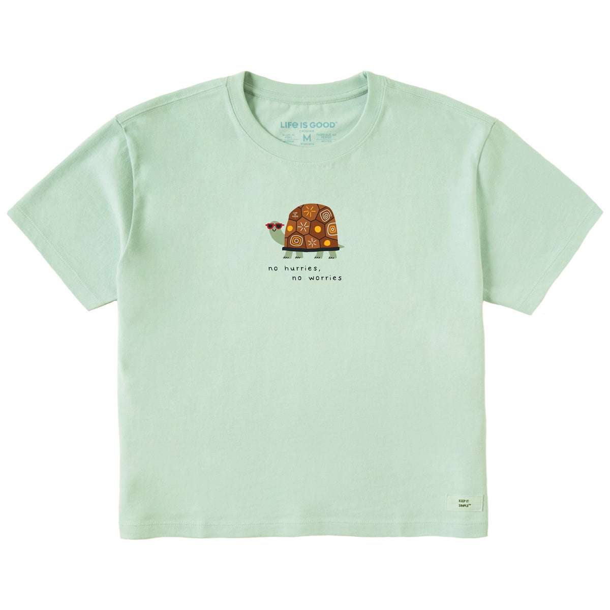 Women's No Hurries No Worries Turtle Short Sleeve Crusher product image 1