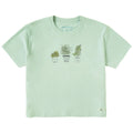Women's Watercolor Plant Trio Short Sleeve Crusher Boxy Tee product image 1
