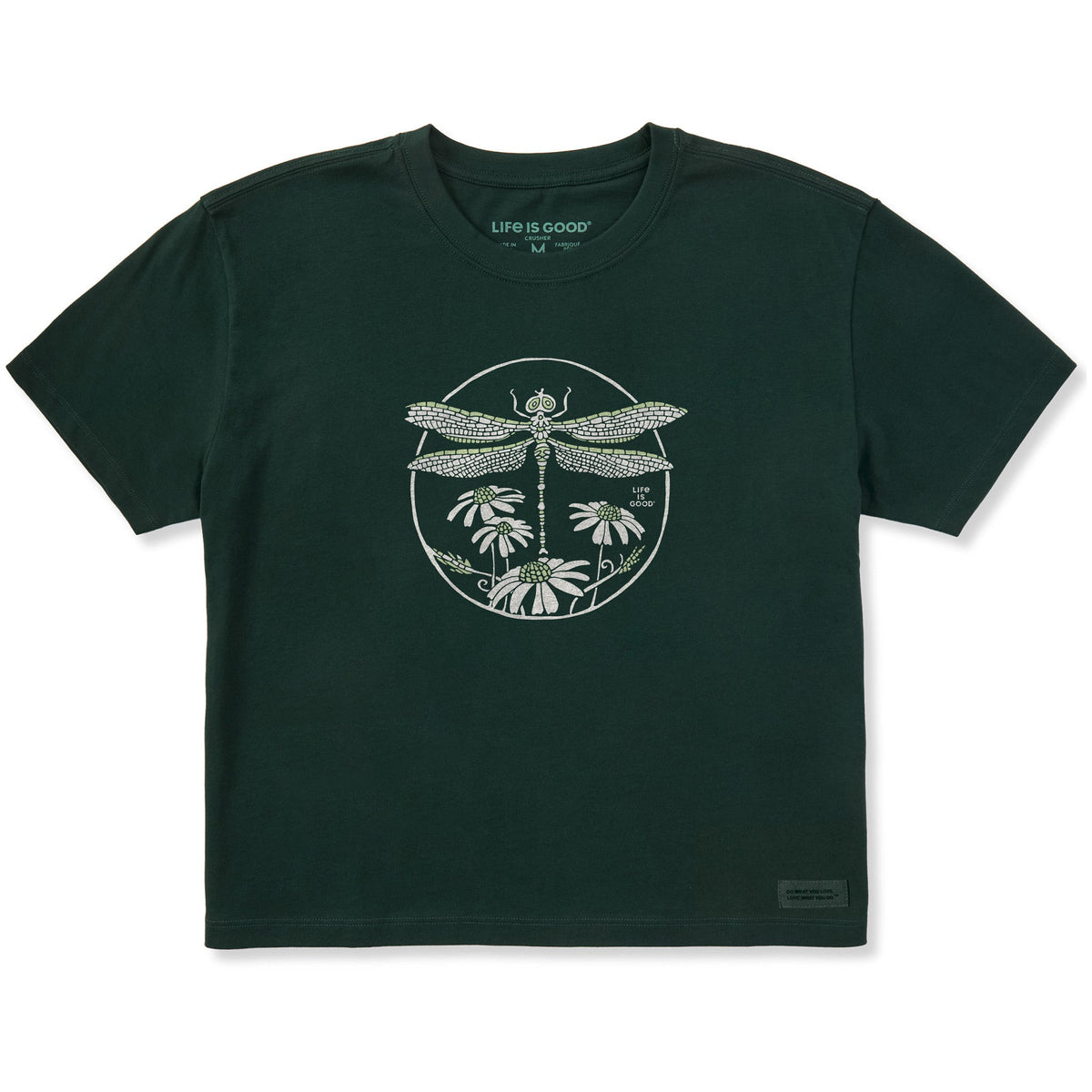 Women's Dragonfly Among Flowers Short Sleeve Crusher Boxy product image 1