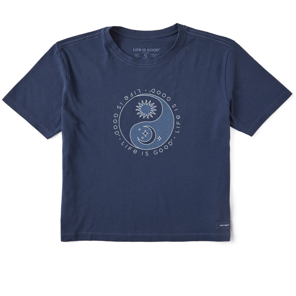 Women's Yin Yang Celestial Short Sleeve Crusher Boxy Tee product image 1