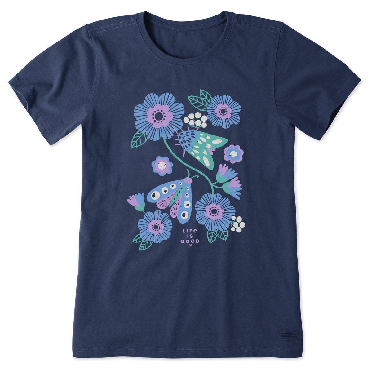 Women's Moths and Flowers Short Sleeve Crusher Tee product image 1
